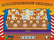 Multiplication Gallery online game screen showing a math equation with pies displaying numbers as answers