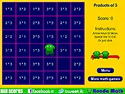 Number Eaters game screenshot showing a character moving on a grid filled with different numbers