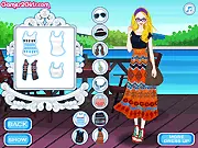 Play Bohem Style Dress Up free online fashion game featuring long skirts and fringe accessories
