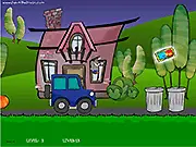 Candy Capers online game screenshot showing colorful candy and a multiplication problem displayed on screen for the player to solve.
