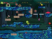 Dino New Adventure 3 free online game, smashing walls with a hammer to get the key and escape platformer