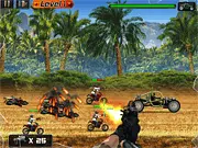 Jungle Armed Getaway free online shooting game screenshot with character and gun upgrades