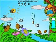 Bubble Bugs Multiplication free online educational math game, catching multiplication answers in a bubble, arithmetic practice