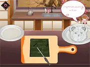 Fun Cooking Bento Box free online game, arranging Japanese food and rice in a lunch box, virtual cooking game