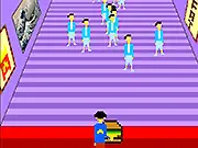 Burger Alert online game featuring a stressed burger chef trying to serve a line of hungry, impatient customers
