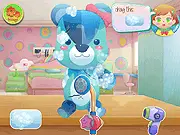 Teddy Bear Emergency Doctor free online game, stitching and repairing a stuffed animal, cute doctor simulation game