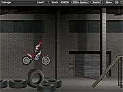 Bike Trial 4 free online game screenshot, driving a trial motorbike over challenging obstacles, physics-based balance game