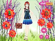 Drop Waist Dress Style game image showing a female model wearing a stylish drop-waist dress and accessories for a unique fashion look