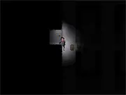 Screenshot from the Calabozo game showing a dark, pixelated dungeon hallway with a hidden lever on the wall, representing a free online puzzle adventure game.