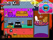 Baby Princess Halloween DollHouse online game, free decoration game, spooky home design, play on PlayArcadeHub