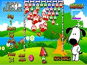 Puppy Bubbles free online game, playing cute bubble shooter, matching colored bubbles with a puppy theme