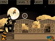 Pumpkins Collector free online cannon puzzle game where player shoots pumpkins to find a new head