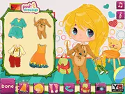 Jessie the baby cooking cantaloupe sherbet, dressing up in an Australian-themed outfit, and coloring a picture of a kangaroo, all in the Baby Around The World Australia free online game.