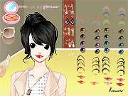 Khaki and Pink Makeup Design free online game, play fashion makeup game, stylish khaki and pink outfits