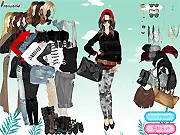 Amorous Autumn Style free online dress-up game featuring a character wearing a dark long-sleeved top and a stylish autumn hat.