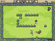 Demons Down Under free online action RPG where a bunny fights duplicating monsters