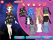 Star Magician 3 dress up game featuring a young girl wearing a magician's outfit and a top hat