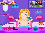 Baby Rapunzel Hair Salon free online game, style Rapunzel's hair, cut and wash hair salon game