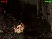 Head Puncher online game screenshot of a bloody head being punched in the air