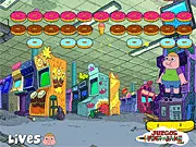 Clarence Eat the Donuts free online game, skateboard platformer, collecting donuts game, funny physics puzzle
