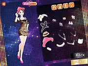 Super Party Dress Up free online game screenshot, styling two girls with makeup and party outfits, fashion and makeover game