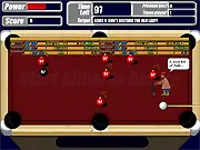 Blast Billiards The Combo game screen showing a pool table with billiards balls