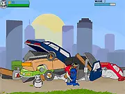 Artificial Junk shooter defense game free online robot head upgrade screenshot