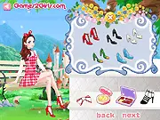 Play The Roses Girl Dress Up online game, applying natural makeup and choosing a complementary outfit for a relaxing day in the garden