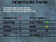 Play Battleground Legends free online text-based RPG and assign attributes