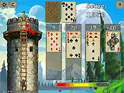Tower of 21 free online card puzzle game where you make stacks that equal 21