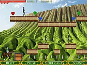 Adventures of Knight free online platformer game screenshot of the prince on his horse avoiding traps