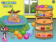 Free online gameplay of Pou Girl Bathing Care, a virtual pet and caring game
