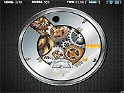 Gears and Pins 2 gravity puzzle game, rotating level to guide a ball, avoid lasers and spikes, free online physics game