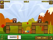 Beaver Blocks Level Pack game screenshot, physics puzzle, remove wooden blocks to save the beaver family, free online game
