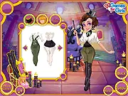 Jasmine, the main character in How to be a Magician online game, wearing a dazzling stage costume.