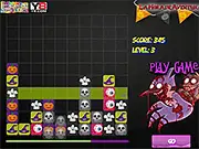 Regular Show Trick or Treat free online match 3 puzzle game, clicking two identical items to remove them and prevent the board from reaching the top