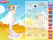 Screenshot of the Castle Dating Dress Up free online game showing Lisa ready for her date in an elegant evening gown