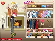 Screenshot of the Paris Romance dress up game showing Linda, styled in a fashionable outfit, with the Eiffel Tower in the background