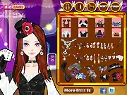 Magical Magician dress up free online game, girl putting on magical make-up and holding a magic wand