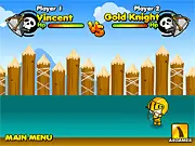 Screenshot of two stylized archer heroes aiming bows at each other in a 2-player duel