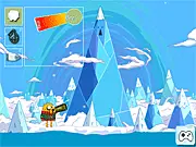 Adventure Time Battle Adventure game screenshot, Finn and Jake snowball fight, 2-player snow battle game