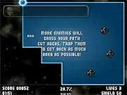 Free online space arcade action game Space Cropper on PlayArcadeHub, cutting off sections of space and shooting enemy ships.