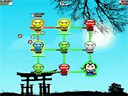 Free online action combat game Ninjas on PlayArcadeHub, featuring elemental rotation fighting.