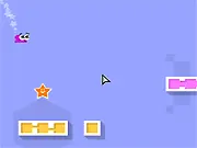 Diskoteka free online jump game screenshot, colorful blocks and black monster