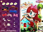 Disney Girl Dress Up free online game, a cute girl wearing a stylish fall outfit inspired by Disney characters
