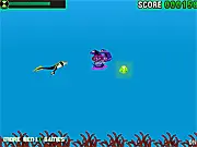 Ben 10 Omniverse Ripjaw game screenshot, Ripjaw alien flying in the sky, dodging obstacles