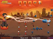 Play Tesla Defense 2 free online tower defense game, using electric towers to destroy tanks and aircraft