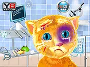 Play Ginger Head Injury free online doctor game where you treat a cat's head wound at PlayArcadeHub