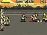 Zombeast: Last Survivor game screen, player shooting a horde of Zombeasts, free online shooter game on PlayArcadeHub