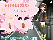 Tokyo in Green online dress up game, play free fashion game, selecting clothes and accessories for a girl's trip to Tokyo